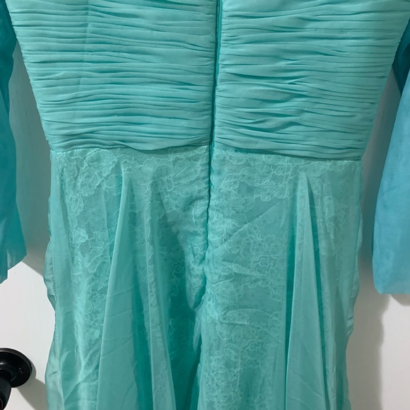 Aqua blue prom dress - Picture 6 of 7